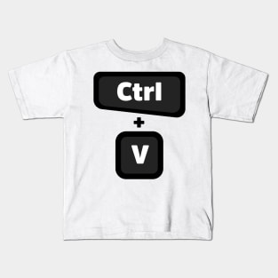 Ctrl + V  - Computer Programming - Light Color Kids T-Shirt